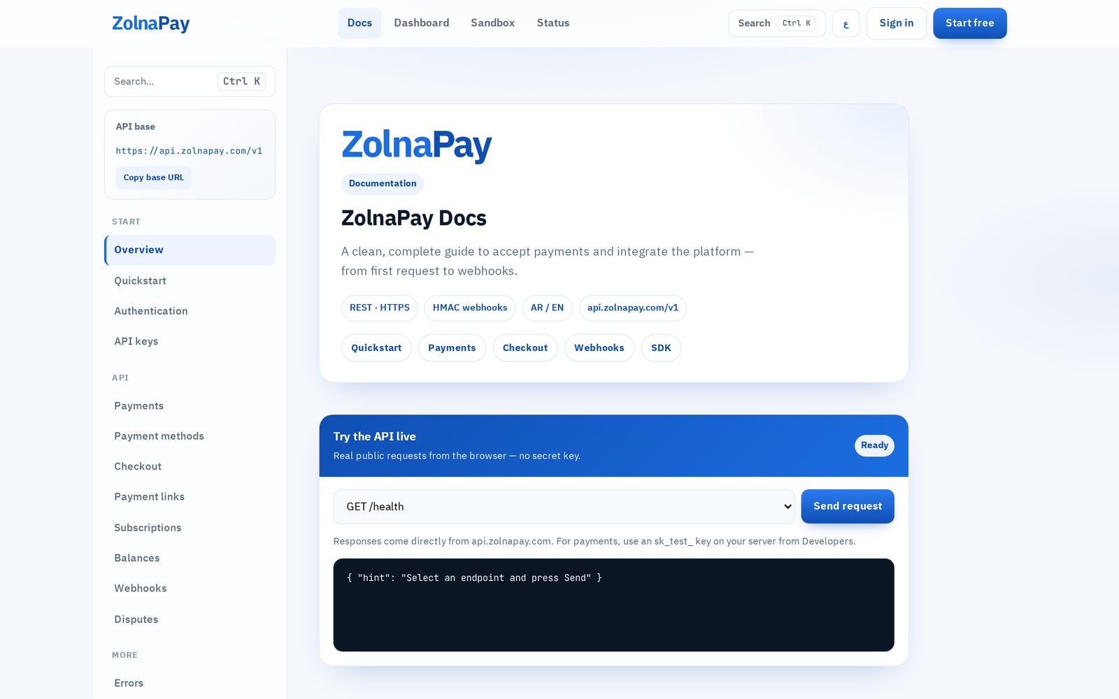 API docs